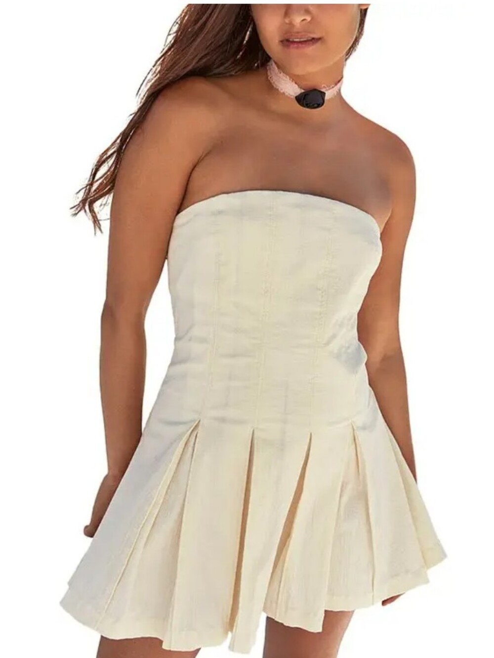 FREE PEOPLE Made Me Smile Strapless Dress - Size Medium
